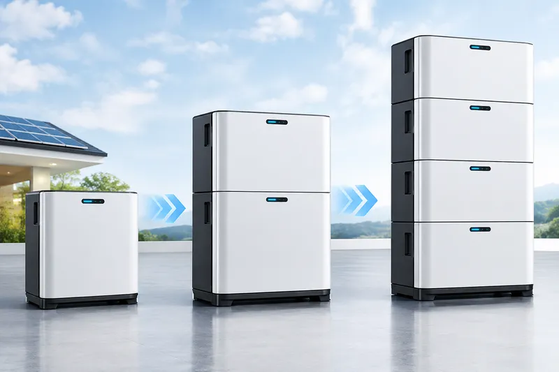 Stackable LiFePO4 battery modules used to expand a portable power station