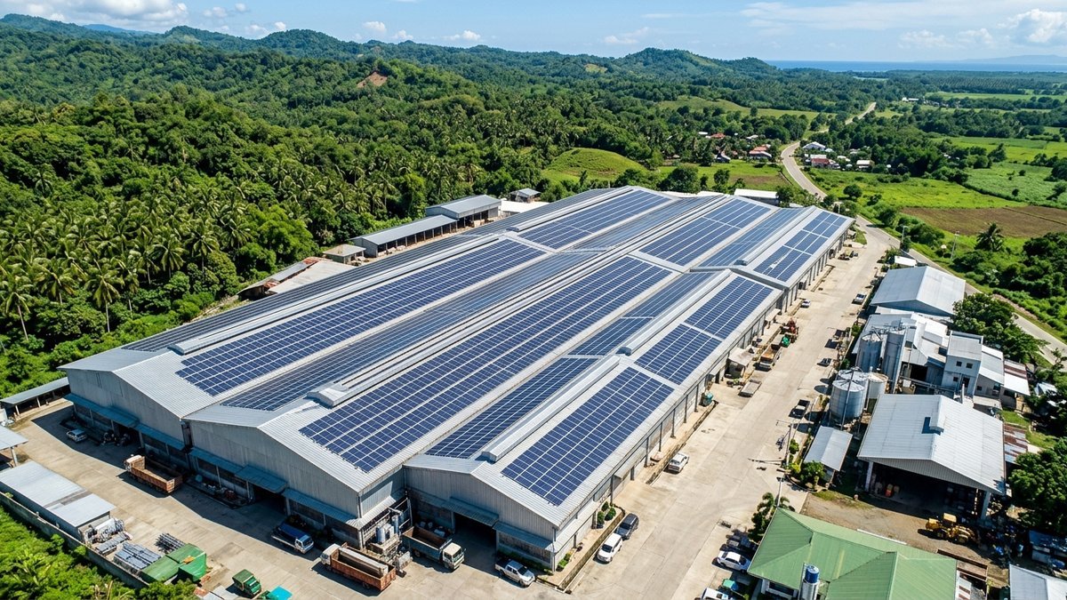 85 kWp Commercial Rooftop Array on Agri-Business Facility in Roxas City